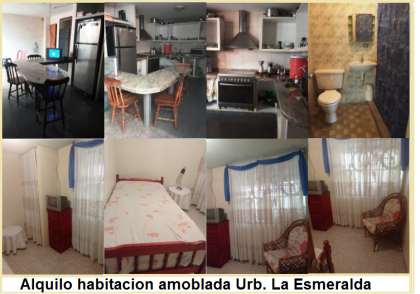 Alquilo habitación amoblada a caballero que estudie Urb. La Esmeralda, San Diego Ubicado Cerca del Colegio universitario Talavera