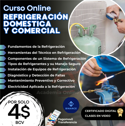CURSO ONLINE DE REFRIGERACIÓN Y AIRE ACONDICIONADO