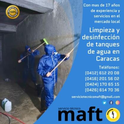 Limpieza y desinfección de tanques de agua en Caracas