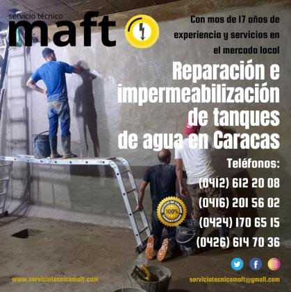 Reparación Impermeabilización de tanques de agua en Caracas