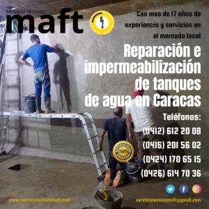 Reparación Impermeabilización de tanques de agua en Caracas